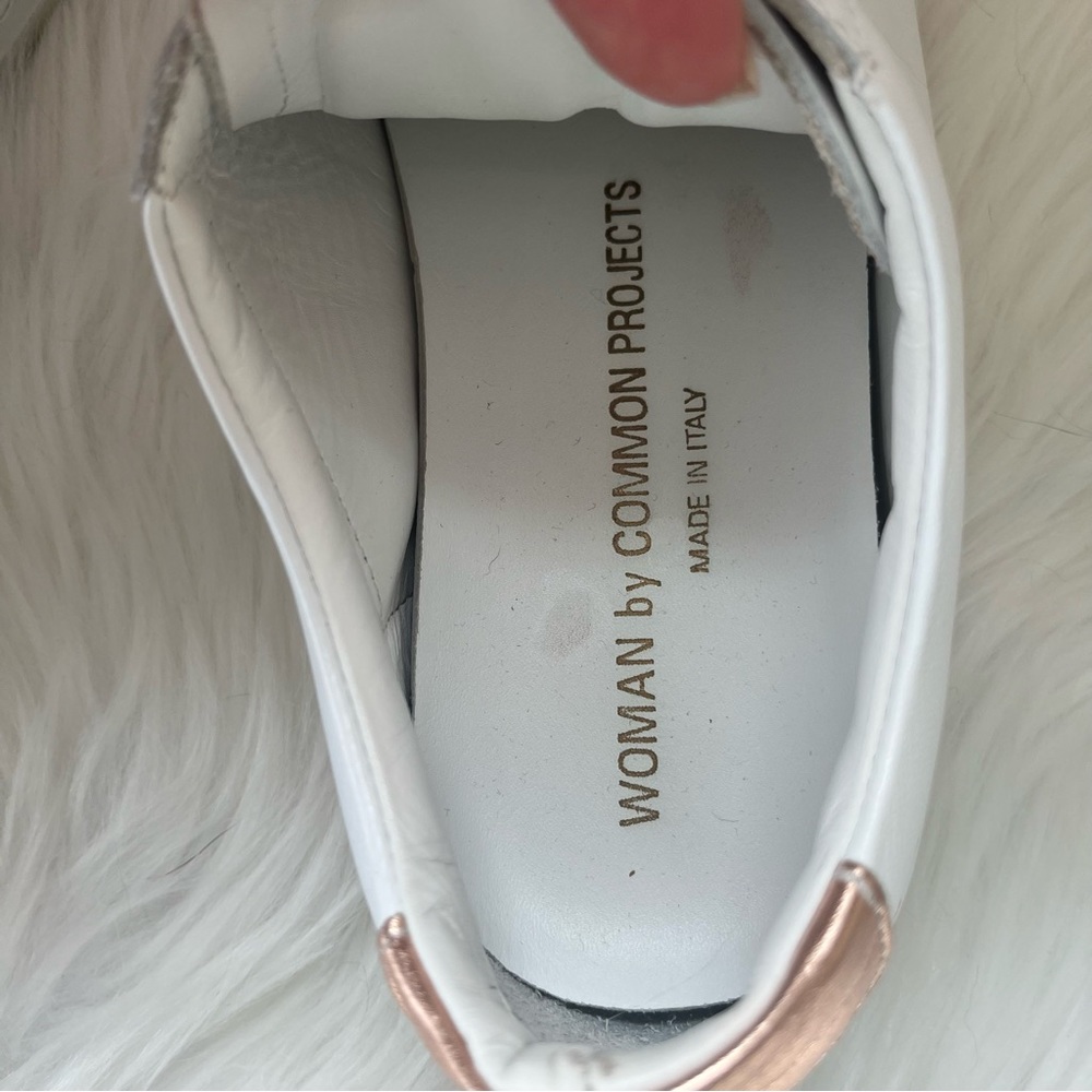 Common Projects Rose Gold & White Achilles Sneaker Size 37- fits an 8 - Picture 9 of 10